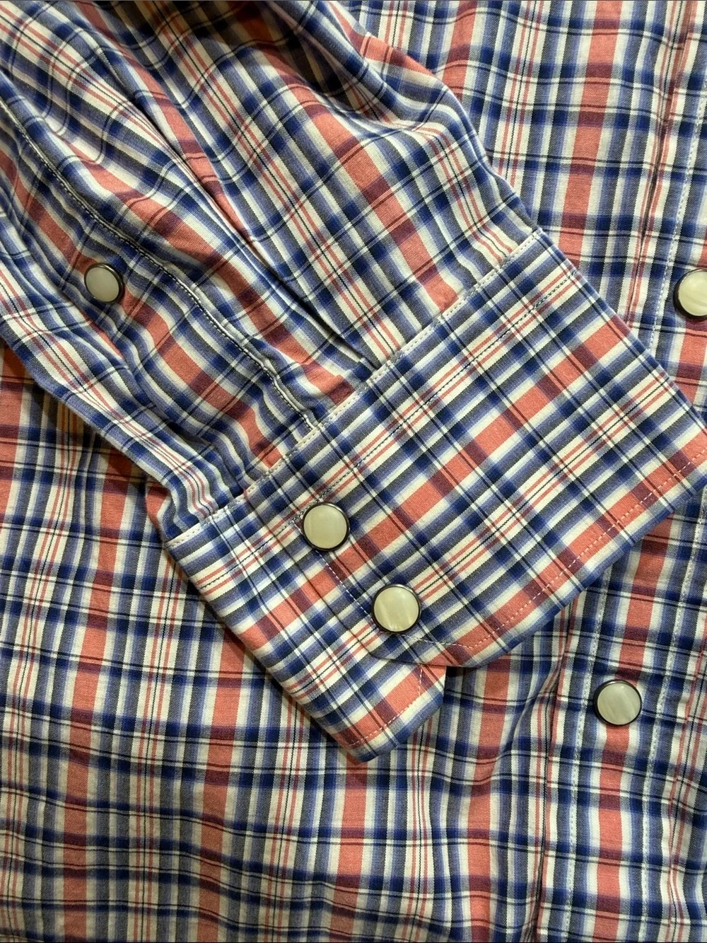 Banana Republic Red, Blue & White Plaid Button-Down Shirt
